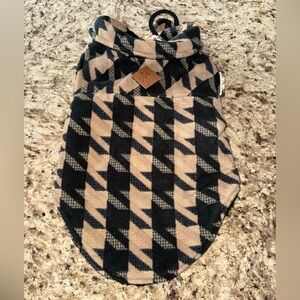 Barkley & Finn houndstooth pattern fleece vest for dogs
